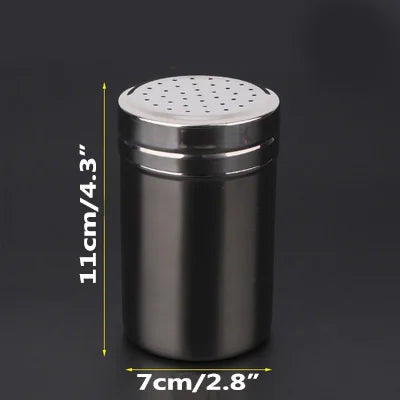 Stainless Steel Spice Sugar Salt Pepper Herb Shaker Jar Seasoning Bottle