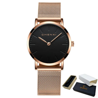 CHENXI Brand Fashion Lovers Wristwatches Women Dress Watches Women Quartz-Watch