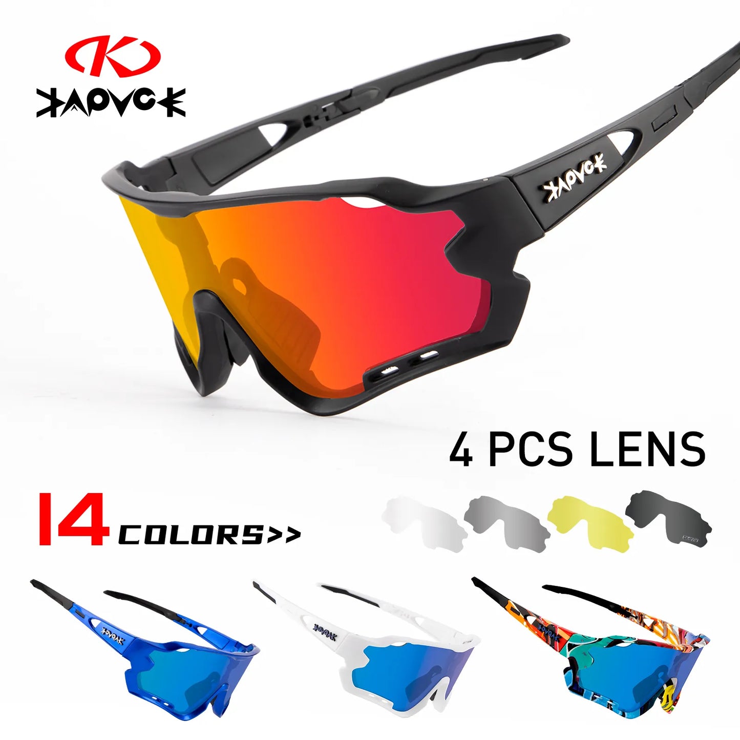 Cycling Glasses Men Sunglasses Bicycle Polaroid Photochromic 5 Lens Goggles