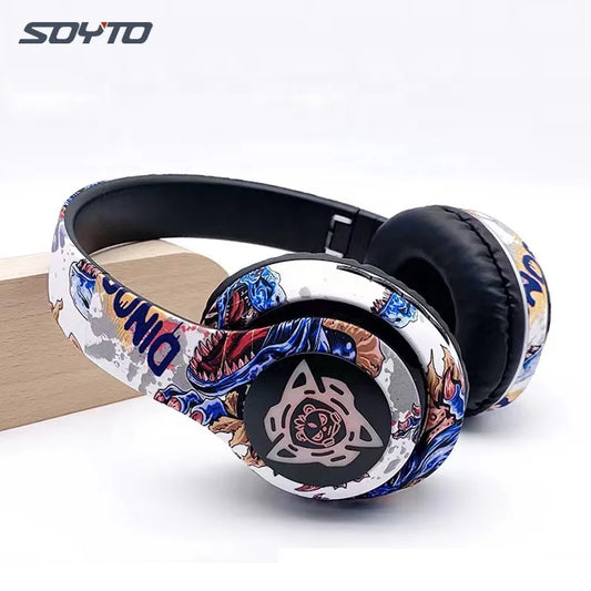 Shuoyin P35 JBI Graffiti Wireless Bluetooth Casque Audifono P35 Casque Cuffie