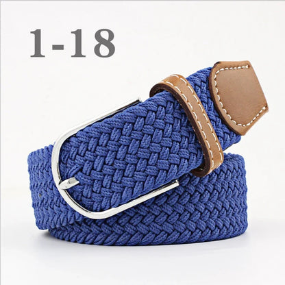 ZLD 60 Colors Female Casual Knitted Pin Buckle Men Belt