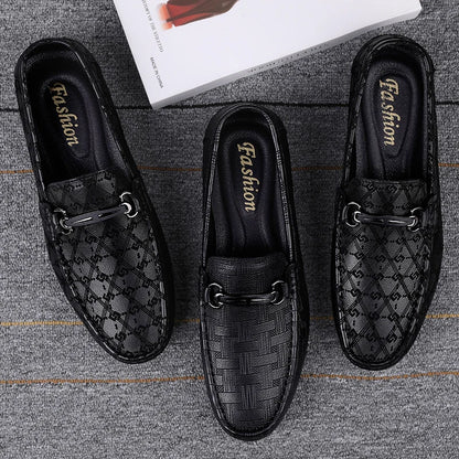 Brand Shoes Men Classic Genuine Leather Loafers Mens Slip-On Driving Shoes Men