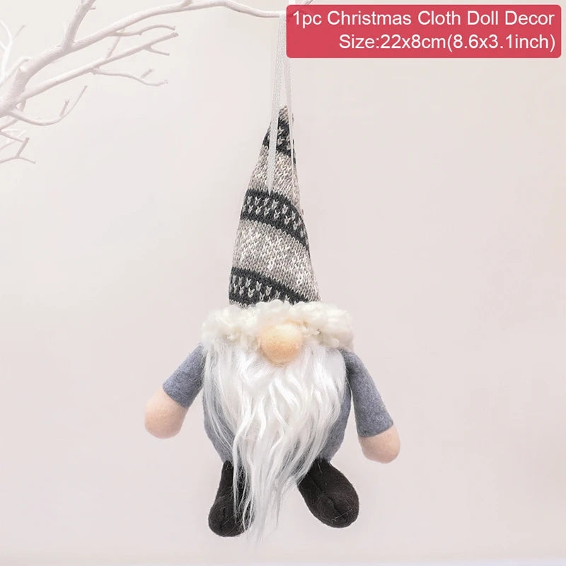 QIFU Christmas Doll Ornaments 2024 Merry Christams Decor for Home Cristmas Decor