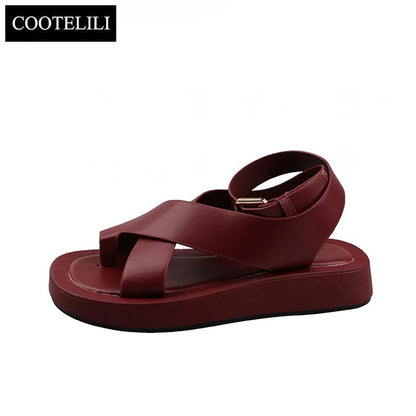 COOTELILI Women Summer Sandals Beach Sandals Fashion Flats