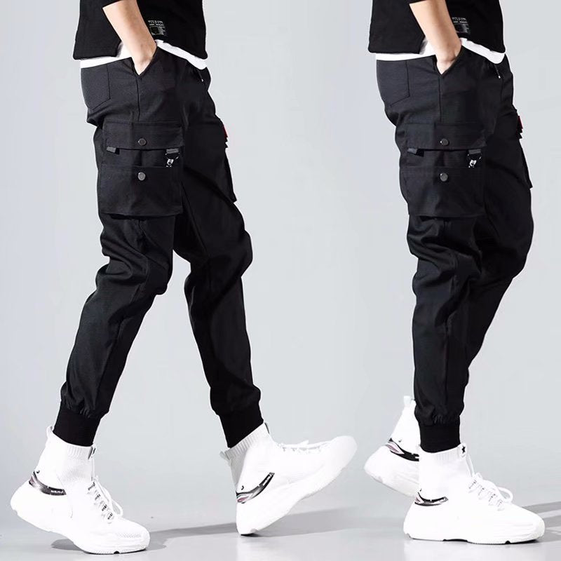 2021 Fall Cargo Pants Multiple Pockets Trousers Men Hip Hop Sports Trouser