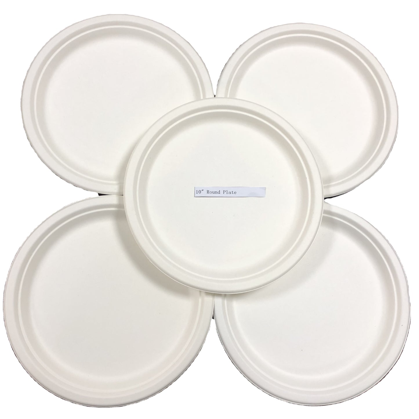 Factory Price 10 Inch Compostable Disposable Bagasse Sugarcane Round Plate