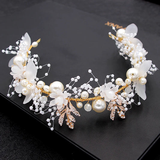 Bride Wedding Hair Accessories Gorgeous Flower Headbands Braided Hair Vine