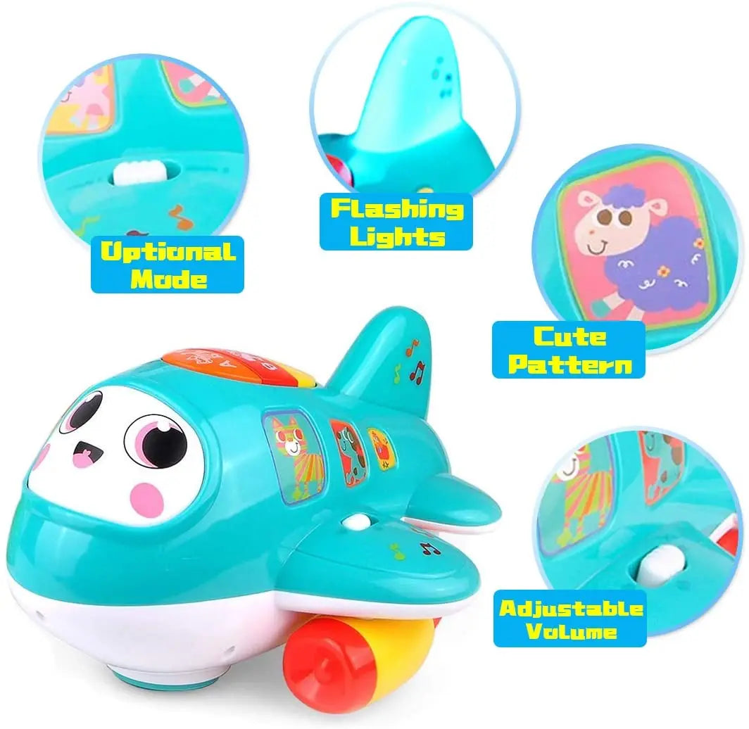 Baby Plane Toys Electronic Musical Airplane Toy for Toddlers