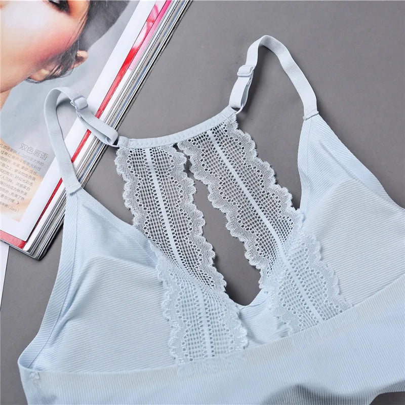 Seamless Bras Women Wire Free Lace Brassiere Female Lingerie Removable Pad