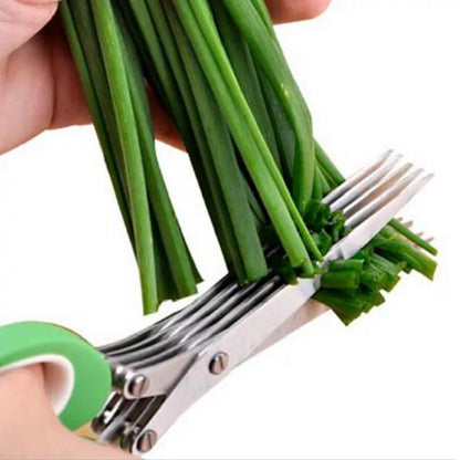 19cm Minced 5 Layers Multifunctional Kitchen Scissor Shredded Chopped Scallion