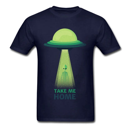 UFO Alien Tee Shirts Men Take Me Home Hipster Big Size Mens T-Shirt