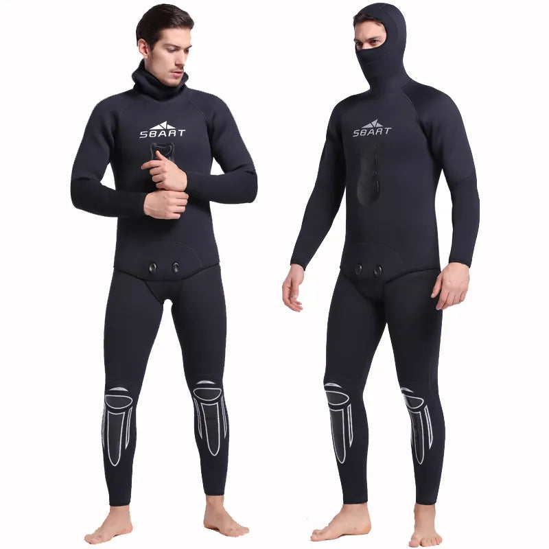 For 3mm Rubber Submersible Service Thermal Long-Sleeve Swimsuit