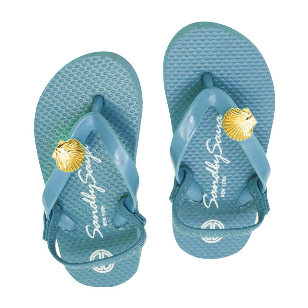 Gold Shell - Baby / Kids Flip Flops Sandal With Studs Charm for Girls