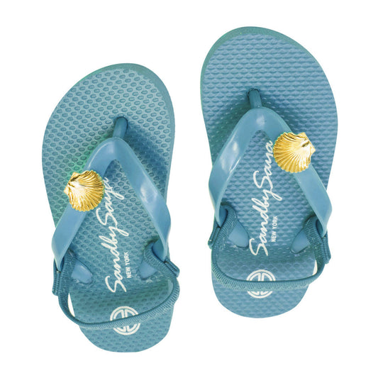 Gold Shell - Baby / Kids Flip Flops Sandal With Studs Charm for Girls