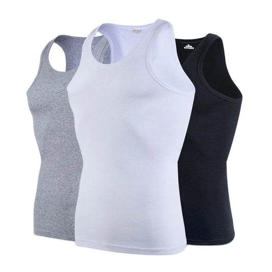 3Pcs/Lot Men Cotton Tank Tops Underwear Boy's Undershirt Transparent Shirts