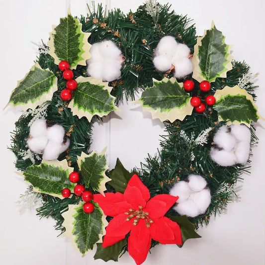 20/30/40cm Handmade Christmas Wreath Festive Garland Simulation Christmas Tree