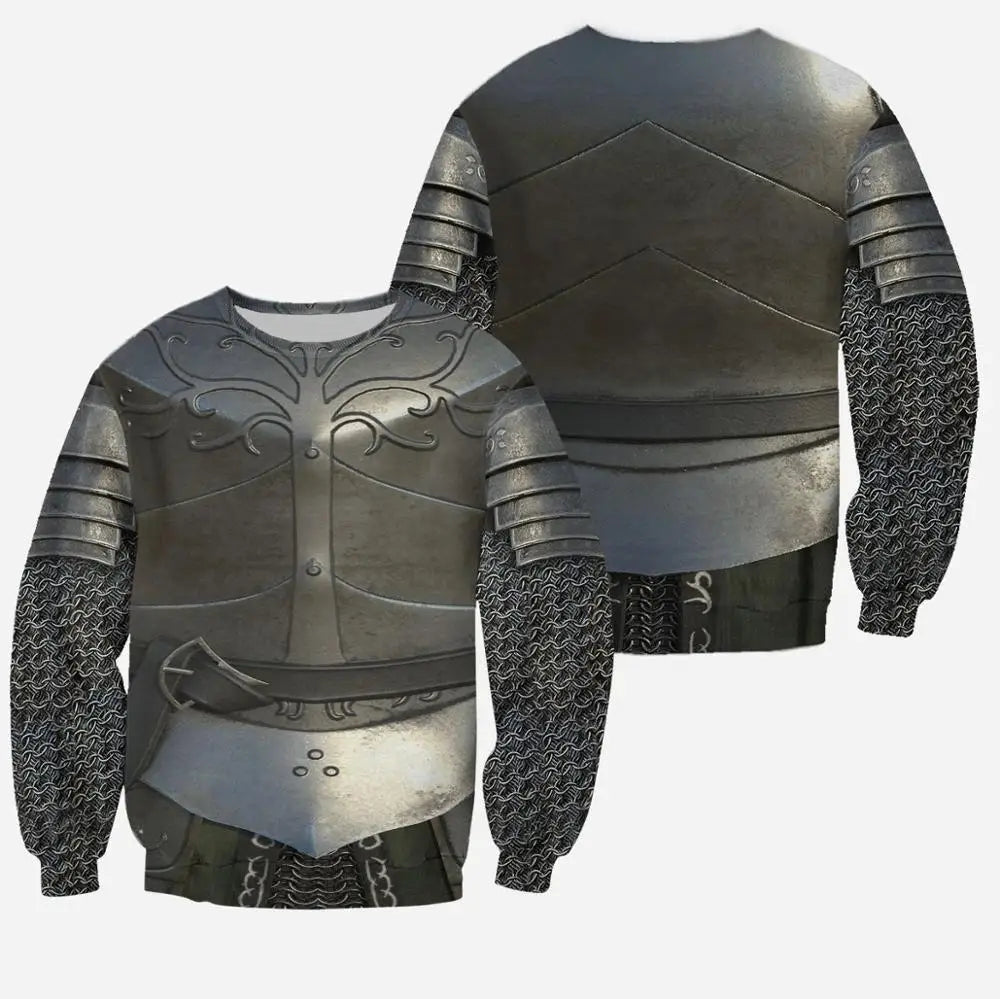 Knight Medieval Armor 3D Printed Hoodie Knights Templar Harajuku Fashion