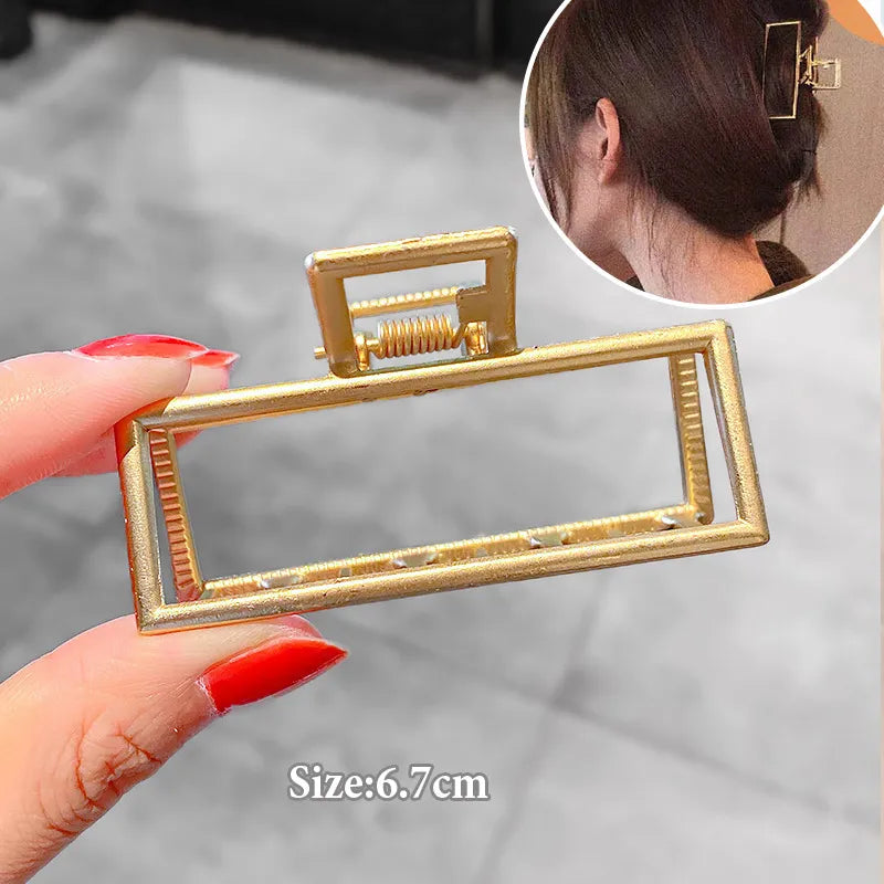 Women Geometric Hair Claw Girls Clamps Fashion Metal Hair Crab Cross