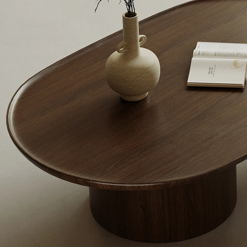 Elegant Coffee Table for Living Room wooden oval