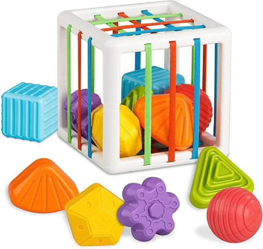 Baby Shape Sorter Toy Montessori Sensory Cube Sorting Toys