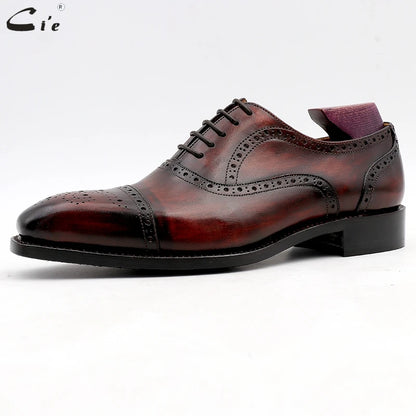 Cie Wedding Shoes Mens Dress Patina Wine Full Grain Genuine Calf Leather