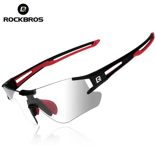 ROCKBROS Cycling Wrap Sunglasses Men's Photochromic Sport Glasses Outdoors UV400