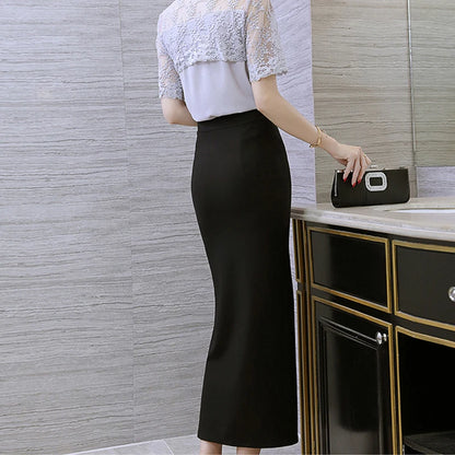 Skirts Womens Skirt Women Sexy Side Slit Office Ladies Black