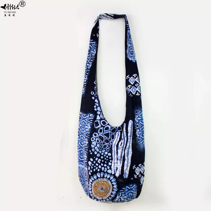 Sling Crossbody Shoulder Bag Women's Handbags Hippie Hobo Thai Cotton Gypsy