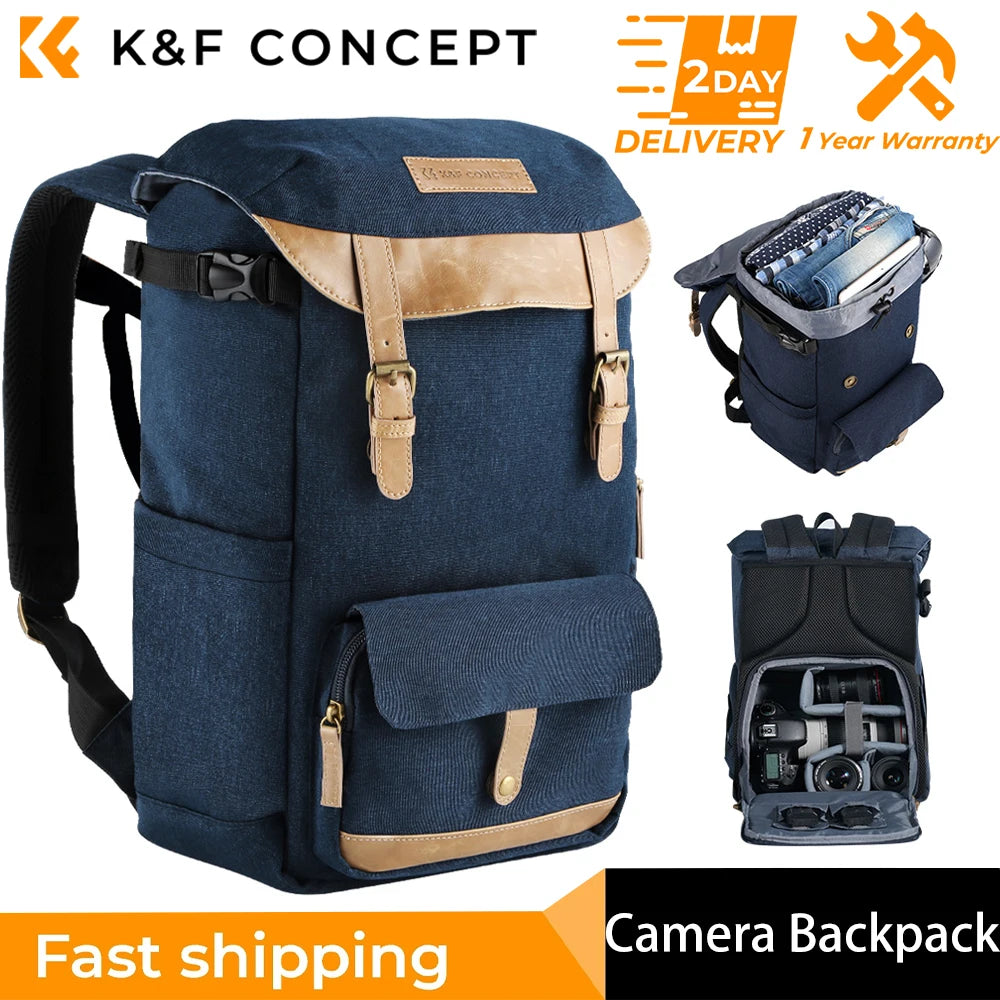 K&F Concept Multifunctional Camera Backpack Fashionable Photo/Video Bag Case