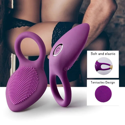 Penis Ring Sexual Intercourse Ring Vibrator Delay Premature Ejaculation Male