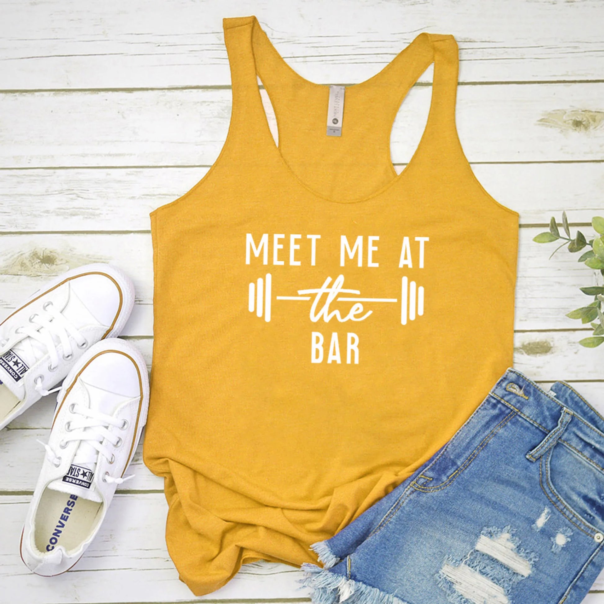 Vest Meet Me at the Bar Tank Tops Women's Racerback Motivational Gym Lifting