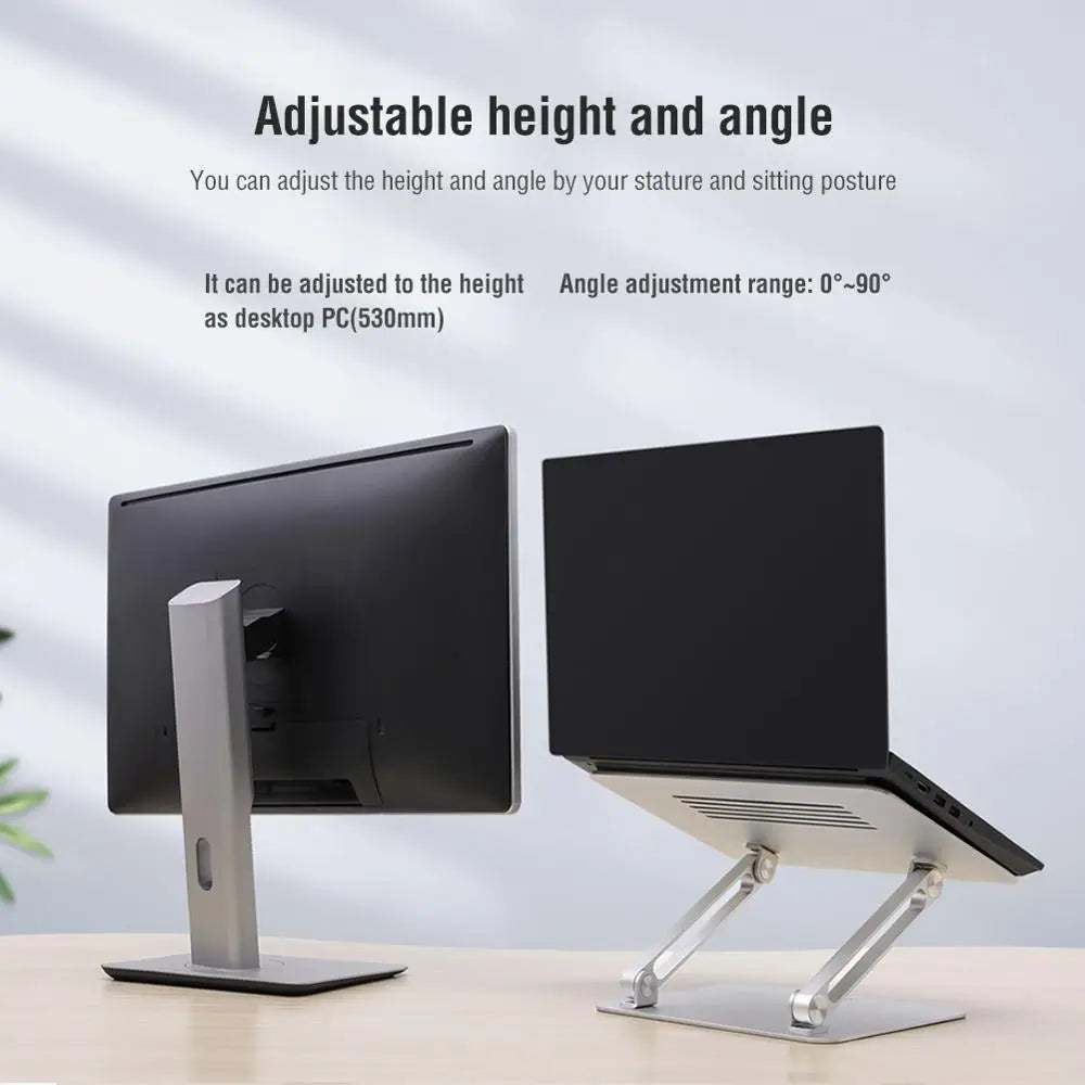 NILLKIN Aluminum Alloy Laptop Holder ,Foldable Multi-Angle Laptop Stand