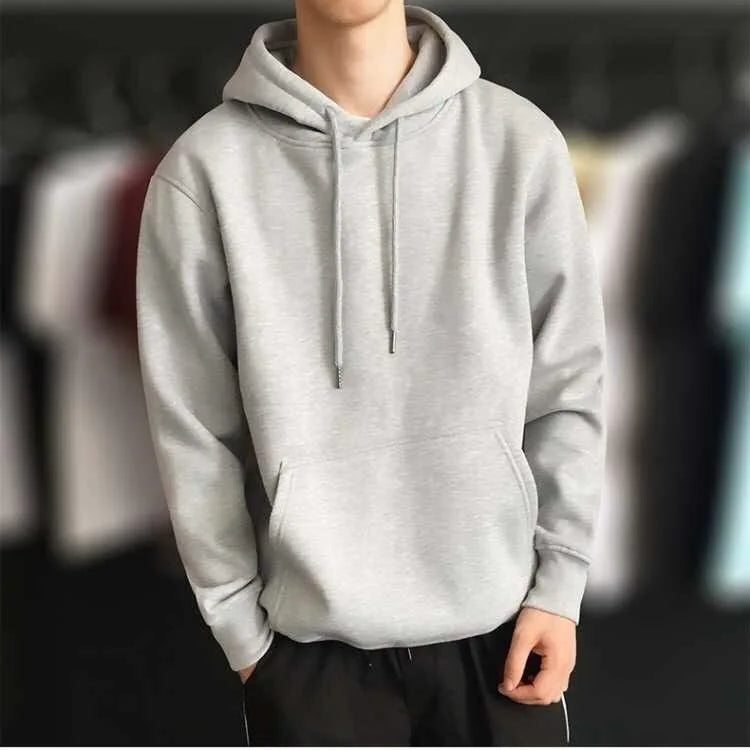 Fashion Hoodie Men Solid Hip Hop Tracksuit Men Hooded Sweatshirt Casual