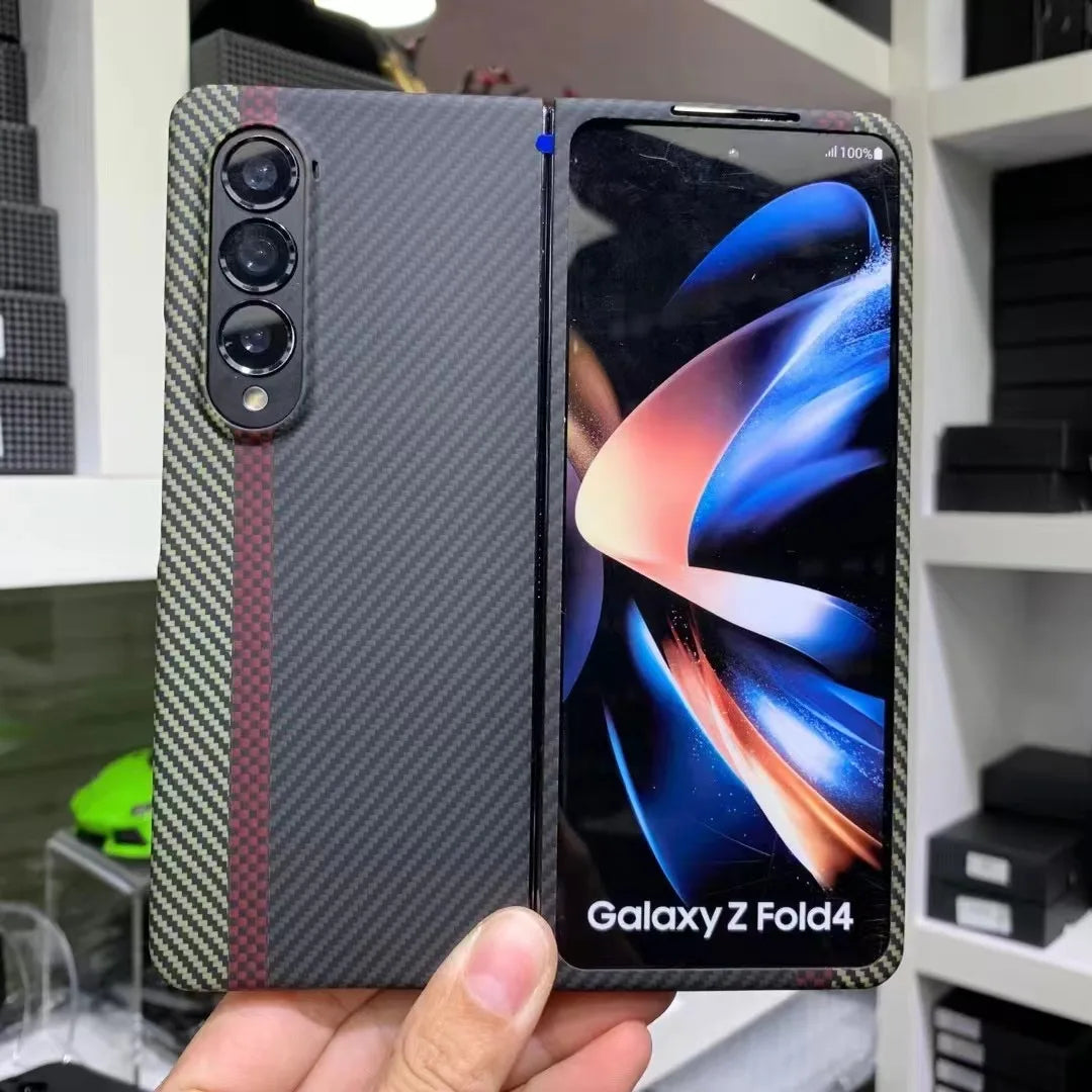 YTF-Carbon 600D Carbon Fiber Phone Case for Samsung Galaxy Z Fold 4 Case