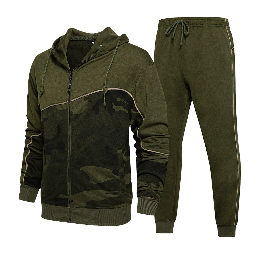 Custom Activewear Sportswear Men Tracksuit Camouflage Mens Suits Mens Pullover