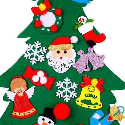 QIFU 3D DIY Felt Christmas Tree Christmas Decorations for Home Christmas