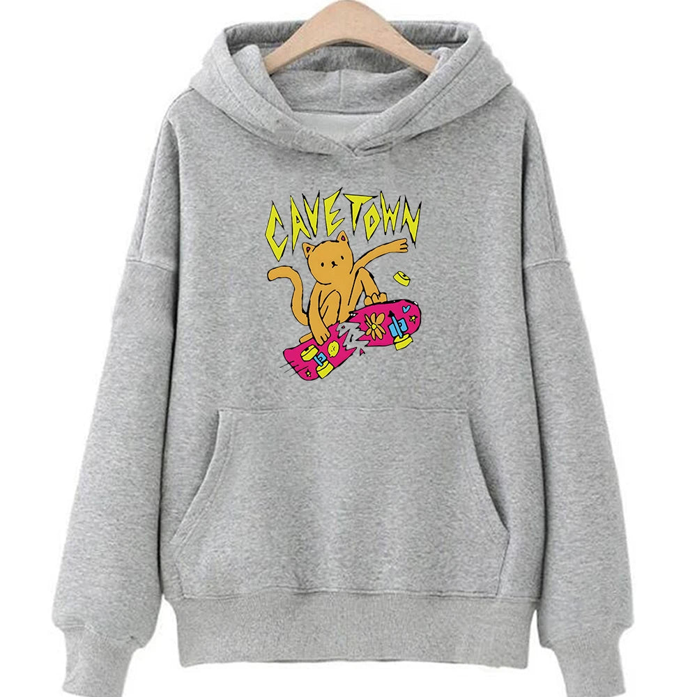 Cavetown Cat Hoodie Kawaii Cartoon Printed Sweatshirts Pullovers With Hooded