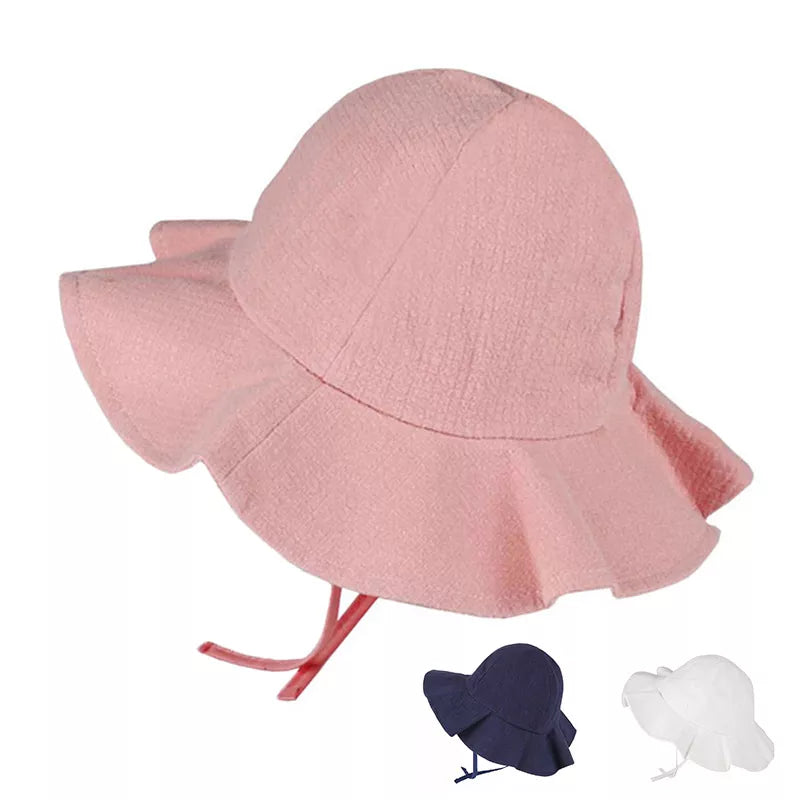 Summer Baby Bucket Cap Kids Children Floral Panama Hat Outdoor