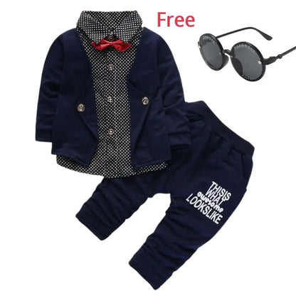 Baby Boy's First Birthday Dress Party Blazer Suit for Kids Gentleman Clothes