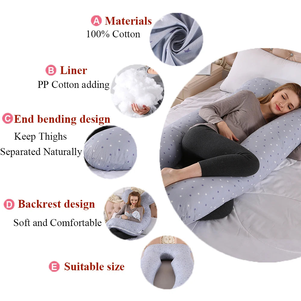 U Shape Pillow for Pregnant Women Cotton Pregnant Pillow