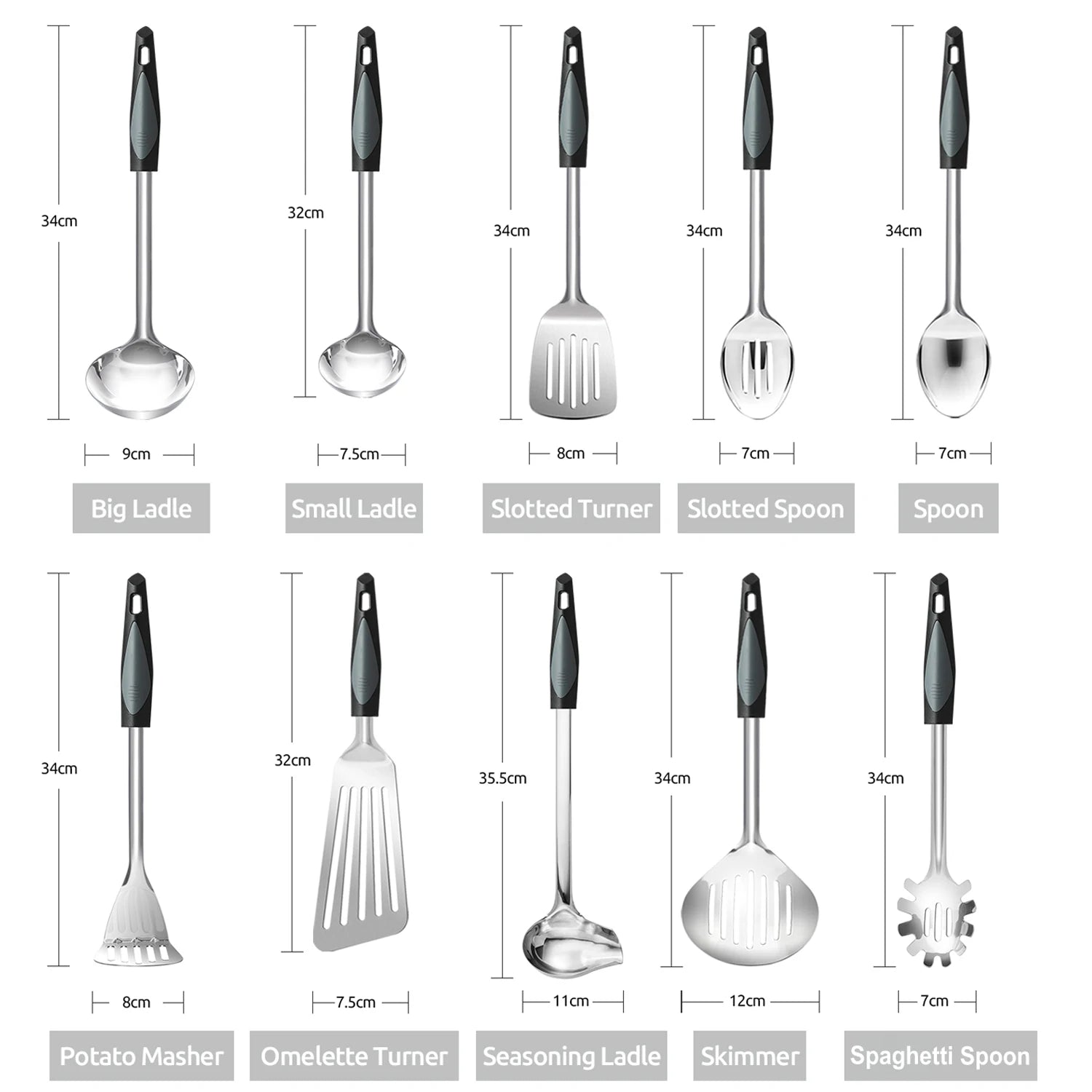 Seacreating Baltic Series Stainless Steel Utensil Set Cookware Ladel