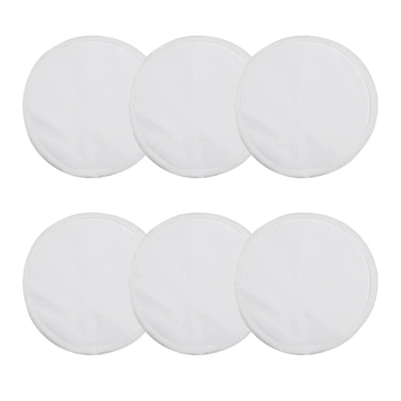 6PCS Soft Bamboo Reusable Washable Breast Liners Milk Care Nursing Pads