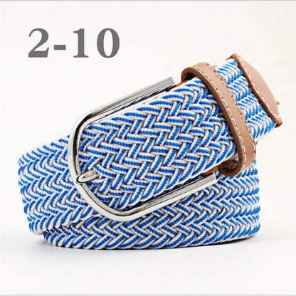 ZLD 60 Colors Female Casual Knitted Pin Buckle Men Belt