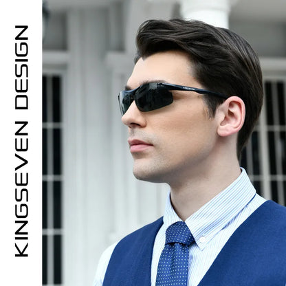 Genuine KINGSEVEN Polarized Men Aluminum Sunglasses Driving Mirror Lens