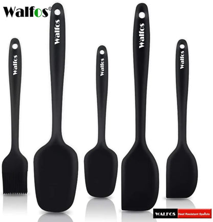 WALFOS Kitchen Utensil Cooking Tools Silicone Spatula Set Spoon Cake Spatulas