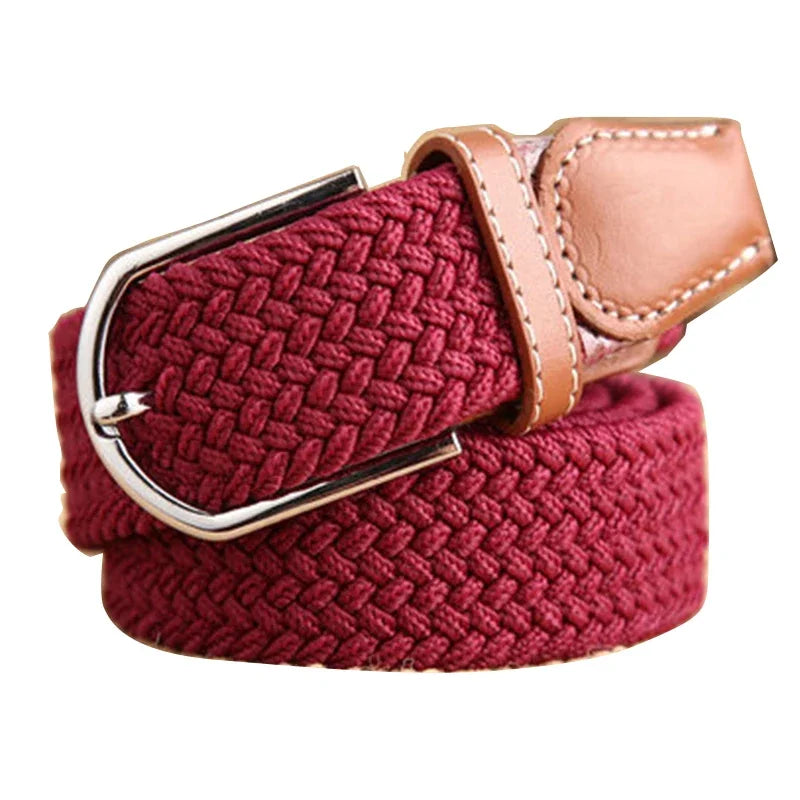 ZLD 60 Colors Female Casual Knitted Pin Buckle Men Belt