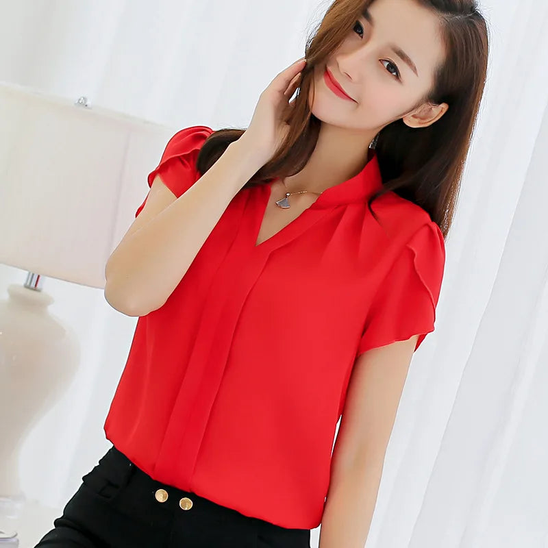 Women Tops and Blouses Women Summer Shirts Chiffon