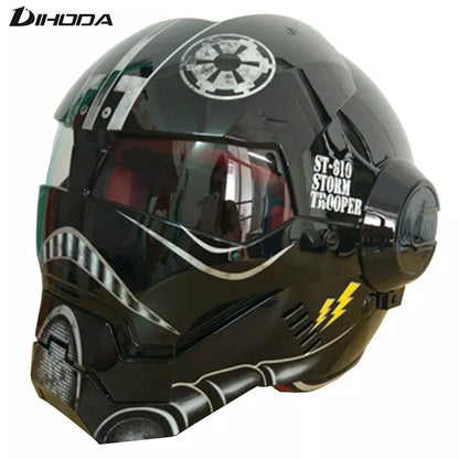 Masei Bright Black Warrior Mens Iron / Men Helmet Motorcycle Helmet Half Helmet