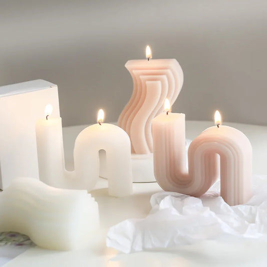 Home Decor Candel S Shape Decorative Aromatic  Romantic Candle for New Year