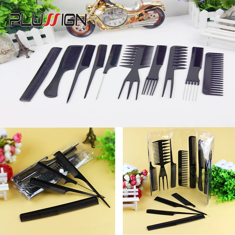 10Pcs/Lot Anti Static Hair Brush for Kids Hairstyle Comb Set Travel Hair